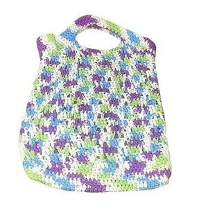 Crochet Tote Bag Handmade Colorful‎ Shoulder Bag Unique Gift